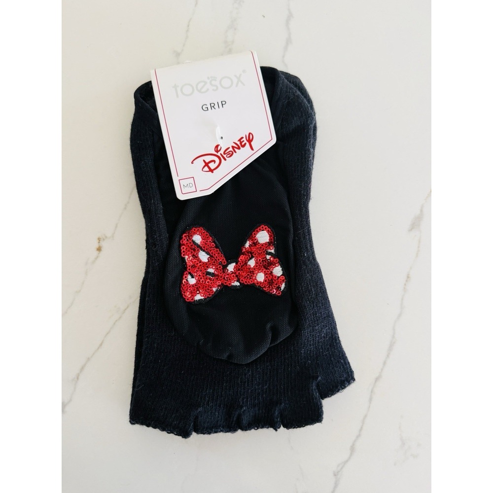Disney Minnie Toesox Low Rise Half Toe Grip Socks Size Women's MD 8.5-10.5